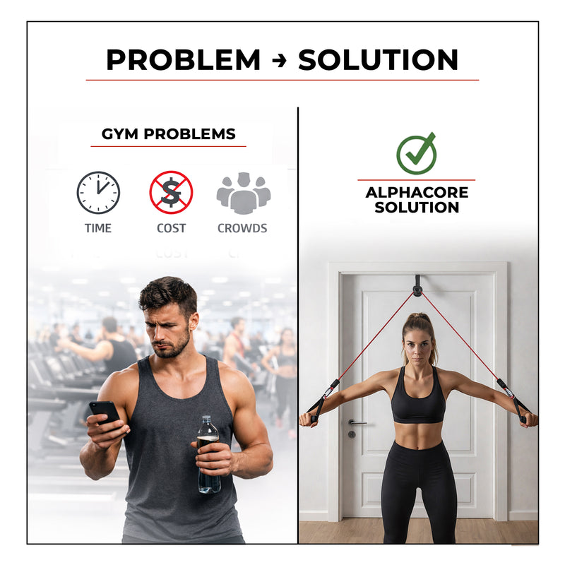 Resistance Band Set for Home Workout & Strength Training - Premium Natural Latex Tubes for Men & Women